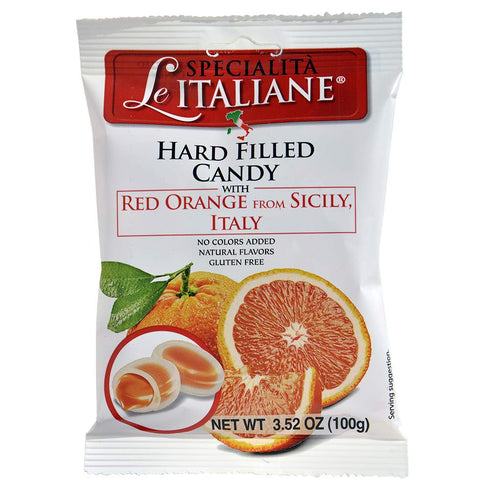 Serra Le Italiane, Italian Natural Hard Candy Filled With Red Orange From Sicily Italy, 3.5 Ounce...