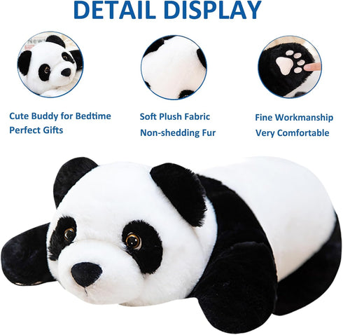 Weighted Stuffed Animals, 15.3" Weighted Panda Plush Toy Cute Panda Weighted Plush Animals Pillow Gifts for Kids Adults Birthday, Valentine's Day...