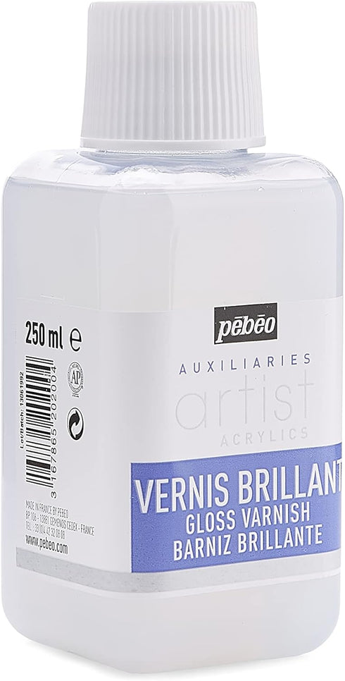 Pebeo Artist Acrylics Auxiliaries Gloss Varnish, 250-Milliliter...