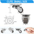 8Pcs Small Caster Wheels, 1/2inch Mini Swivel Caster Wheels, Low Profile Self Adhesive Caster Wheels for Furniture,Kitchen Appliances, Projects, P...