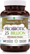 Amazing Flora Probiotic Supplement | 25 Billion-10 Strains | 60 Veggie Capsules | Non-GMO | Gluten-Free | Made in USA...