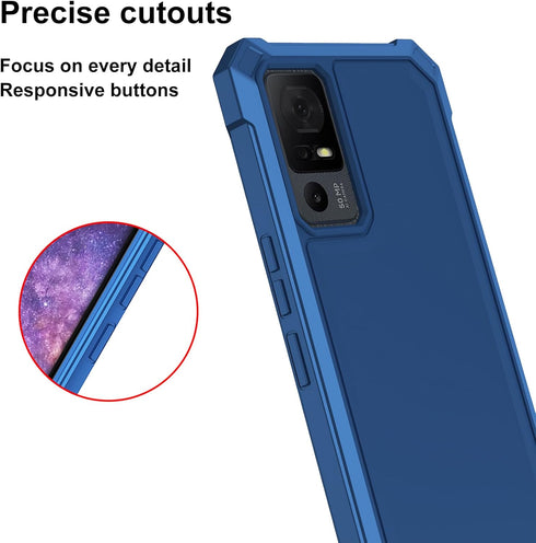 Ailiber for TCL 40 XE Phone Case, TCL 40 X Case with Screen Protector, 2 Layer Structure Protection, Shock-Absorbing Corner TPU Bumper, Slim Silic...