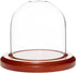 Plymor 3" x 3" Glass Display Dome Cloche (Walnut Base)...