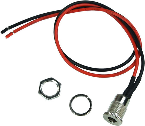 FILSHU 5.5 x 2.5 MM DC Power Jack Socket Threaded Female Mount Connector Adapter with 30CM 18AWG Cable...