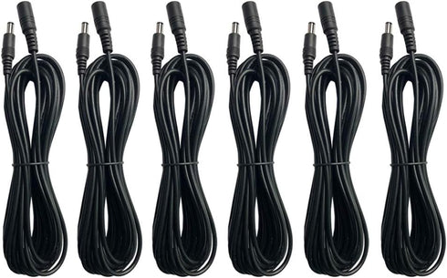 DC 12V Power Adapter Extension Cord Cable 6ft 2.1mm × 5.5mm Male to Female Plug for CCTV Security Surveillance IP Cameras, LED Lights Strip, Baby ...