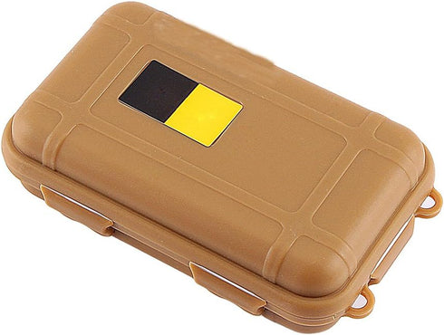 Yosoo Outdoor Waterproof Airtight Survival Storage Case Container Fishing Carry Box (Mud Color, S) Waterproof Storage Containers Small Waterproof ...