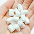 SBN Craft Supplies 50pc White Small Simulation Marshmallow Set Hard Resin Fake Marshmallows Cabochon Charm decoden cabochons Polymer Clay Charms F...