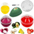 Onion Garlic Lemon Avocado Saver Storage Keeper Holder for Fridge, BPA Free Tomato Vegetable Shaped Food Saver/Storage Containers, 5-piece Set Bun...