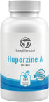 Huperzine A 200mcg - from Huperzia Serrata Leaf, 180 Vegetarian Capsules, Natural Brain Nootropic for Focus, Memory, and Clarity, 6 Month Supply, ...