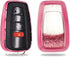 Quicksand Key Fob Cover Case Compatible with Toyota Camry RAV4 C-HR Prius Highlander Avalon Corolla Hatchback (A, Pink)...