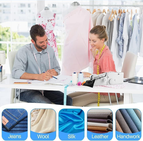 Sewing Machines, Handheld Sewing Machine Mini, Cordless Portable Electric Sewing Machine with Sewing Accessories for Beginners, Suitable for Cloth...