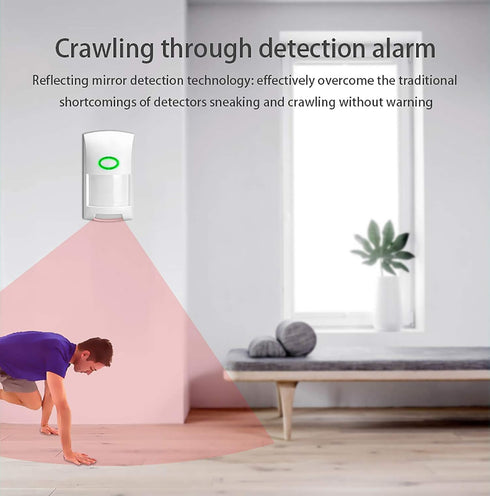 Wireless Smart Motion Sensor: PIR Motion Detector Alert, WiFi Infrared Home Security Alarm System, TUYA App Control, No Hub Required, Smart Home S...