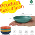 Homienly Plastic Dipping Plates Set of 8-4 inch Wheat Straw Plates Soy Sauce Dish & Bowl, Small Dipping Sauce Bowls, Mini Appetizer Plates for Sid...