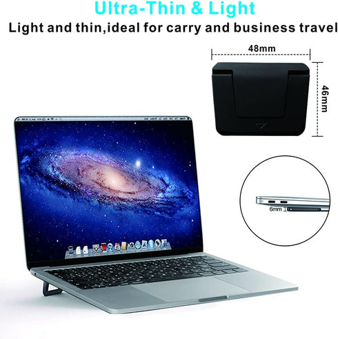 Self-adhesive mini portable laptop stand, invisible computer stand, foldable ergonomic desktop stand, compatible with MateBook X pro, D14, MacBook...