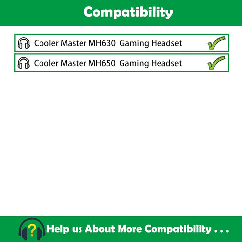 Breathable Replacement Earpads Cushions Compatible with Cooler Master MH630 MH650 Gaming Headsets Ear Pads with Breathable Fabric Foam...