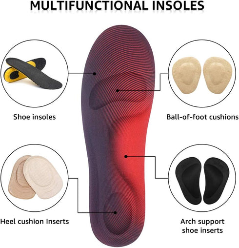 Dr. Foot's Arch Support Insoles, Relief from Plantar Fasciitis, Metatarsal and Heel Pain, Foot Pain (Medium(Women's 6-10/ Men's 5-8))...
