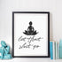 Let That Shit Go Bathroom Quote Art for Painting Wall Picture Office Decor Funny Yoga Room Sign Canvas Prints and Poster Wooden Framed Ready to Ha...