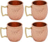 Buddha4all 2 Oz. Solid Copper Mini Moscow Mule Shot Mug Set Copper Hammered Shot Glass Set (4)...