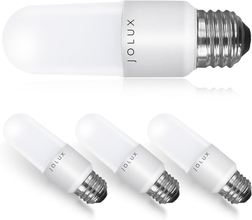 4 Pack LED Stick Light Bulbs with Dusk to Dawn, 40W Equivalent,Soft White(2700K),650lm,Auto On/Off Outdoor LED Bulbs,Damp Rated,E26 Medium Base.……...