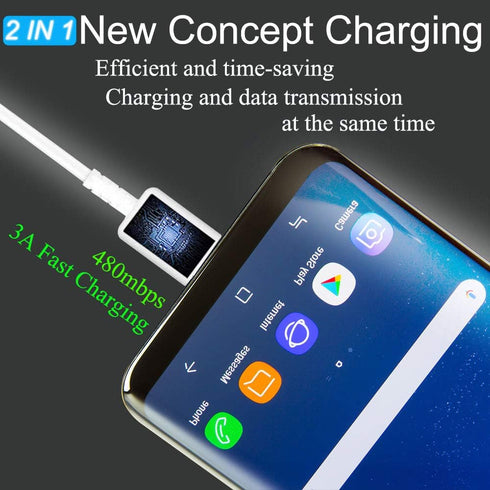 Adaptive Fast Charging Wall Android Cell Phone Tablet Charger Station Adapter Block Kit with 5Ft USB Type C Cable Compatible Samsung Galaxy S21 S2...