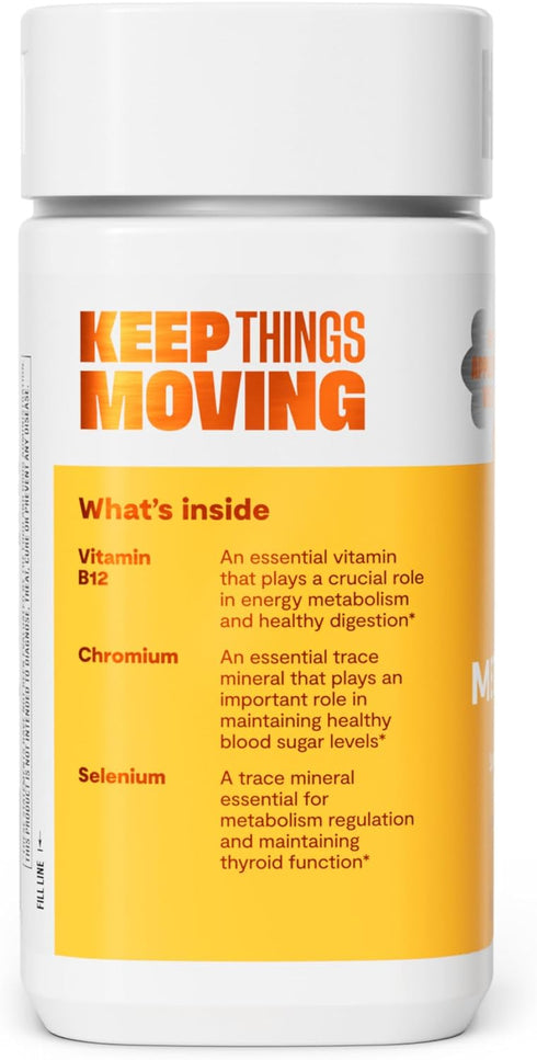 HABIT Metabolism Supplement (60 Capsules) - Supports Digestive Health & Metabolism, Vitamin B12, Selenium, Chromium, Apple Cider Vinegar, Vegan, N...