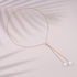 Long Pearl Lariat Necklaces Single Pearl Drop Y Necklace Dainty Pearl Pendant Sliding Necklace Adjustable Round Snake Chain Y Necklace Jewelry for...