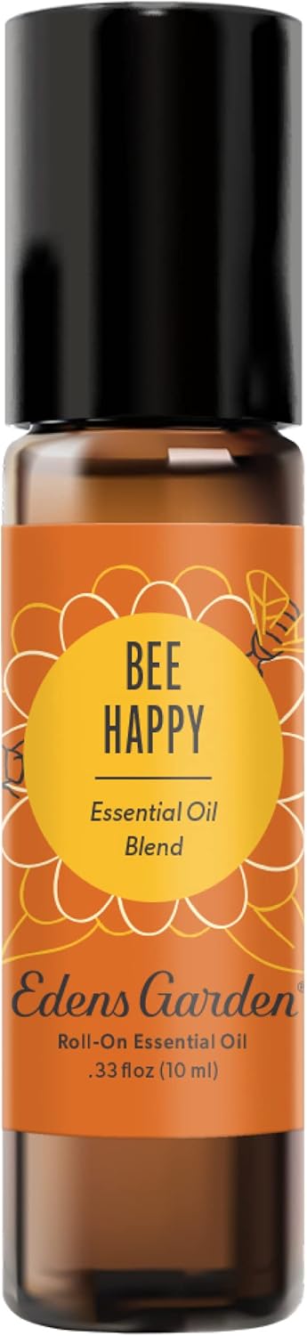 Edens Garden Bee Happy Essential Oil Roll-On Blend- 100% Pure Premium Grade, Natural, Therapeutic, Aromatherapy, Kid & Skin Safe, The Best for Rel...