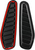 Air Flow Intake Cover, 2pcs Carbon Fiber Style Car Air Flow Intake Decorative Scoop Bonnet Vent Hood Cover Universal Air Flow Vent Cover Hood Scoo...