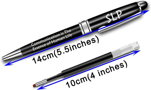 BLUPARK Speech Language Pathologist Gift SLP Ballpoint Pen SLPs Changing The World One Word at A Time Speech Therapist Gift (Communication is The ...
