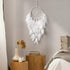 Dremisland White Feathers Dream Catcher Wall Hanging Elegant Wall Art Room Decoration for Windows Balcony Bedroom Wedding Party Gift for Girls and...