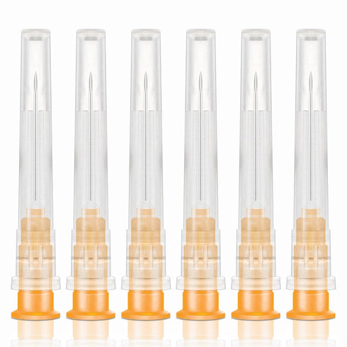 120Pcs 25Gauge Dispensing Needles 1 Inch with Cap Individually Wrapped Sealed for Scientific Labs, Measuring Refilling, Industrial Dispensing Acce...