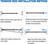 AIZESI Spring Tension Curtain Rods Short Tension Rod (Black, 28" to 41"-4Pcs)...