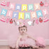Baking Theme Macaroon Color Sweet Happy Birthday Bunting Garland Banner For Little Bakers Girls Kids Birthday Bakery Chef Cupcake Themed Party Sup...