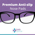 GMS Optical 1.8mm Reg-Thin/18mm Long Length- Anti-Slip Adhesive Contoured Silicone Nose Pads for Glasses & Sunglasses to Keep Glasses from Sliding...