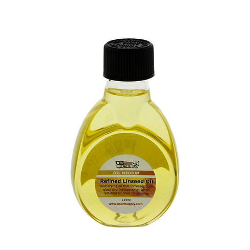 U.S. Art Supply Refined Linseed Oil, 125ml / 4.2 Fluid Ounce Container...