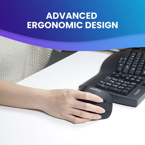 Perixx PERIMICE-715II Wireless Ergonomic Vertical Mouse - 2.4 G - 800/1200/1600 DPI - Right Handed Natural Ergonomic Vertical Design...