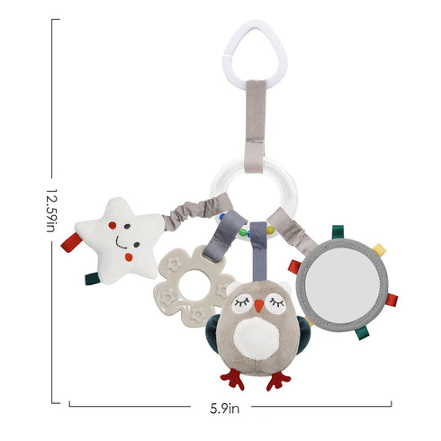 vocheer Car Seat Accessories for Babies Hanging Rattle Toys Soft Plush Activity Crib Stroller Car Seat Wind Chimes for 0 3 6 9 12 Months Infant...
