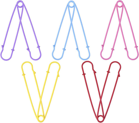 Outus Steel Safety Pins Blanket Pins 4 Inch Extra Large, 5 Colors 10 Pieces...