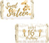 White and Gold Sweet 16 Birthday Party Mini Chocolate Candy Bar Wrappers - Sixteen 16th Party Favor Stickers - 42 Stickers...