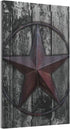 Rustic Western Texas Star Wooden Barn Country Light Switch Cover No Device Wall Plate Decorative 1 Gang Blank Switchplate Electrical Faceplate for...