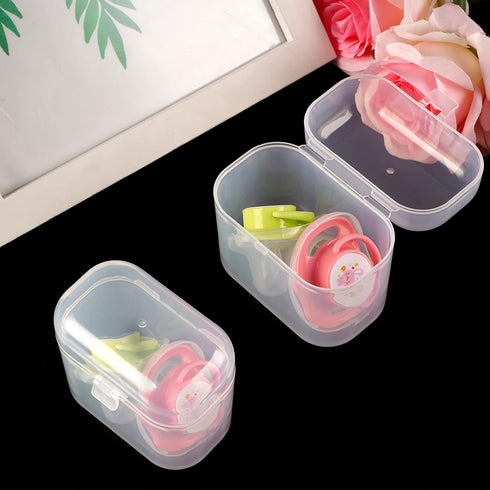 Accmor Pacifier Case, Pacifier Container Can Storage 2 Pacifiers, Baby Pacifier Holder Case for Travel, BPA Free,Transparent,2 Pack...