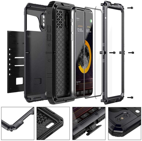 Beasyjoy for iPhone Xs iPhone X/10 Metal Case Heavy Duty Waterproof Tough Cover Screen Full Body Protection Shockproof Rugged Military Grade Defen...