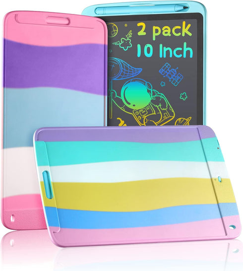 Cousper Writing Tablet Doodle Board Toys for Toddlers Kids, 2 Pack 10 Inch Colorful Drawing Tablets for 3 4 5 6 7 8 Years Old Boys and Girls, Educ...