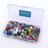LITMIND Diamond Shaped Iridescent Glass Mosaic Tiles for Crafts Bulk, 0.79" x 0.48" Precut Mixed Colors Stained Glass Pieces, DIY Mosaic Making Su...