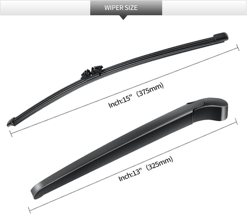 Rear Wiper Blade and Arm Assembly, Replacement Factory OEM Style Back Wiper Set for BMW X5 E70 2007-2013...
