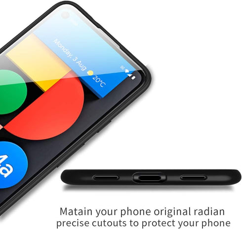 X-level for Google Pixel 4a 5G Case Slim Fit Mobile Phone Case Soft Flexible TPU Matte Finish Ultra-Thin Light Coating Grip Full Protective Cell P...