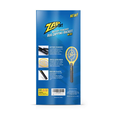 Zap It Electric Fly Swatter Racket & Mosquito Zapper - High Duty Battery Powered 3,500 Volt Electric Bug Zapper Racket - Fly Swatter Electric - Fl...