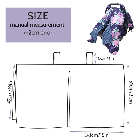 TANOFAR Car Seat Cover Baby, Carseat Covers Baby Boy Girl, Peekaboo Opening Infant Car Seat Cover for Winter, Warm & Cozy, Purple Floral...