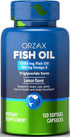 ORZAX Omega 3 Fish Oil 1200 mg - EPA DHA Omega 3 Supplement - Heart, Eye, Joint, and Nerve & Brain Supplement - Lemon Flavored - 120 Softgels Caps...