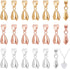 PH PandaHall 90 pcs 3 Colors Brass Pinch Bails Pinch Clip Bail Clasp Dangle Charm Bead Pendant Connector Findings for Pendants Necklace Jewelry DI...